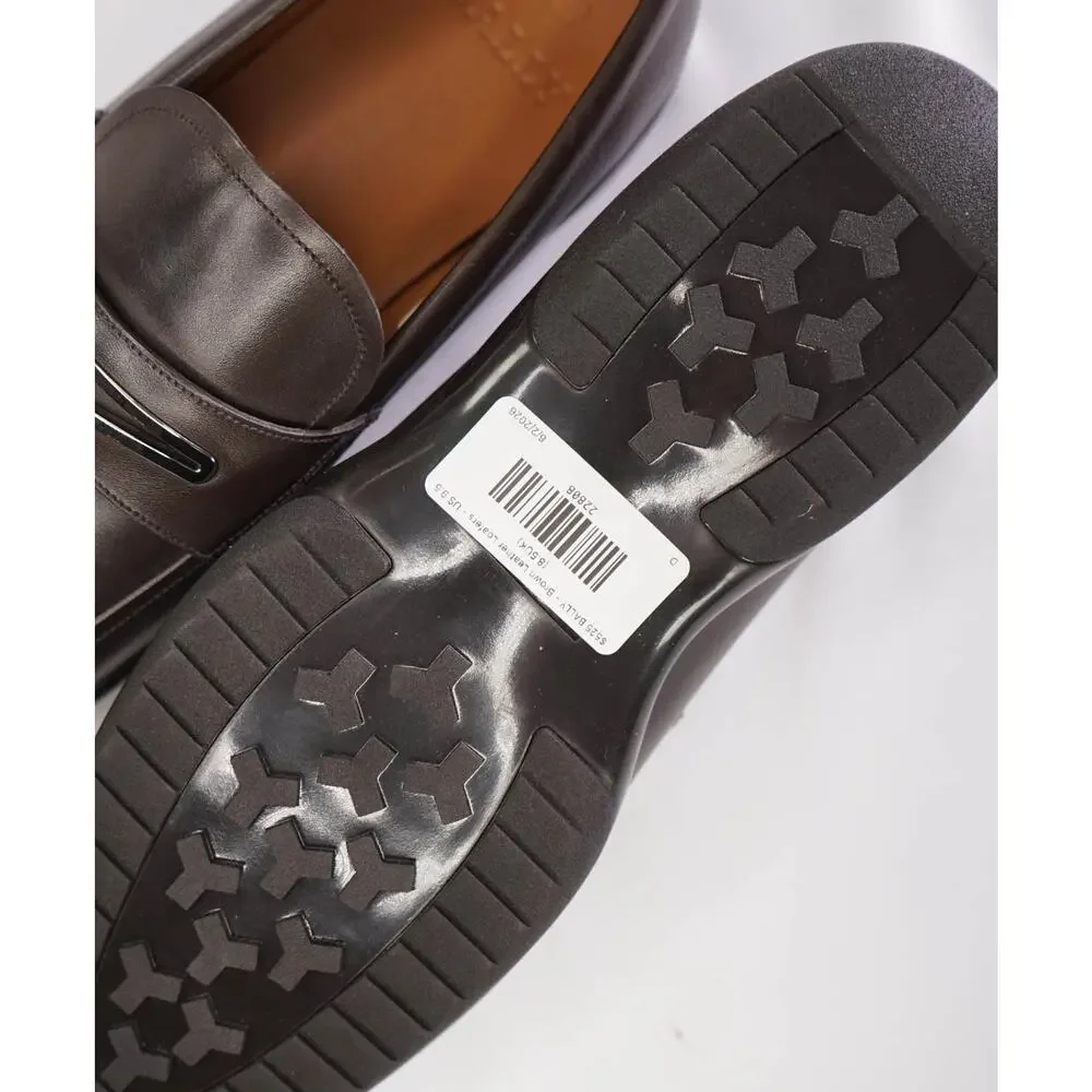$525 BALLY - Brown Leather Loafers - US 9.5 (8.5UK)